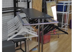 Стійка для одягу двостороння з полицею (довж. 1м, висота 1,25м)